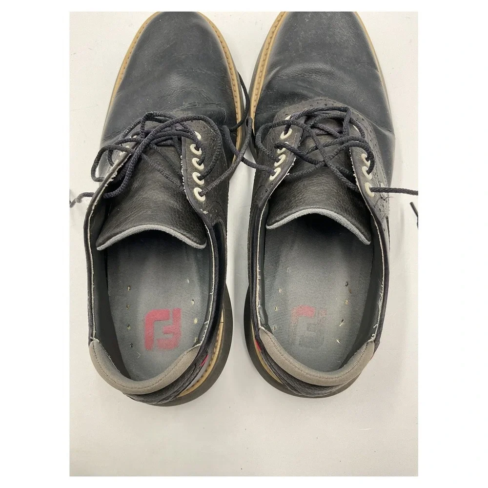FootJoy Men's Golf Shoes‎ Black Leather Wingtip Size 10.5